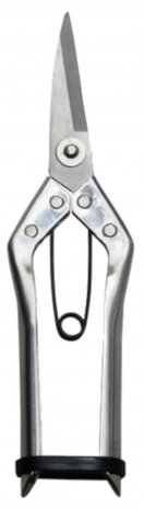 snoeischaar 5 x 19,4 cm RVS/rubber zilver