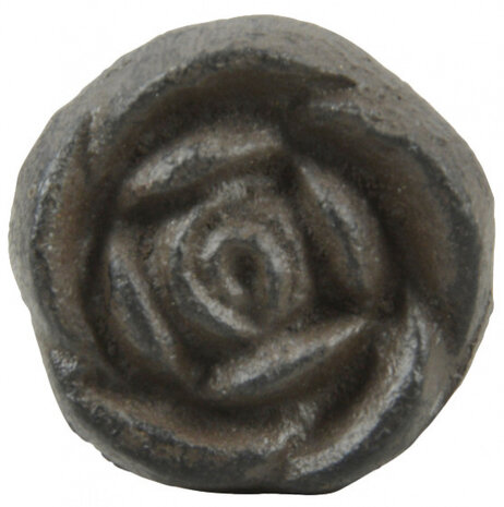 ladeknop Roos 3 x 4,5 cm gietijzer zwart