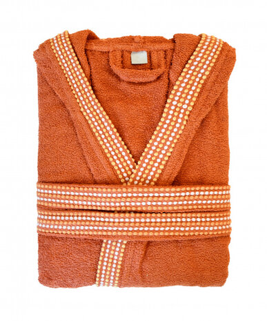 badjas Tribal Step polykatoen oranje maat S