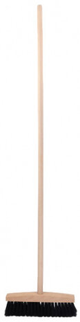 bezem 27,8 x 126,5 cm hout naturel/zwart