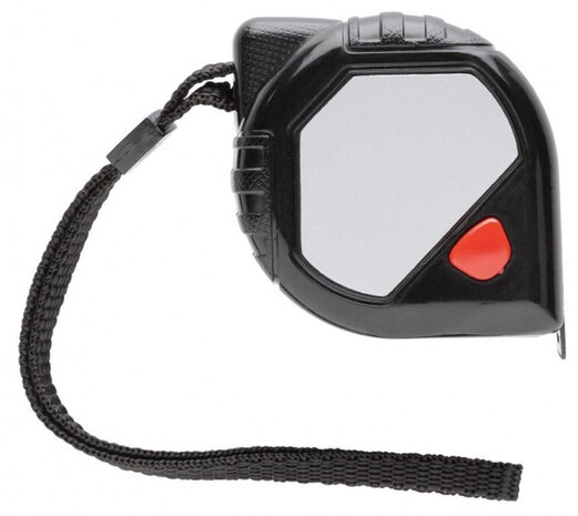 rolmaat Compact 5 meter 19 mm ABS zwart/grijs