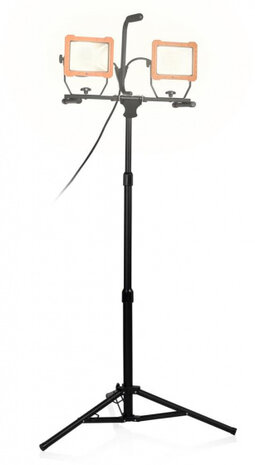 bouwlamp Led tripod 2 x 30W aluminium zwart/oranje