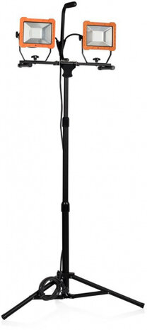 bouwlamp Led tripod 2 x 30W aluminium zwart/oranje
