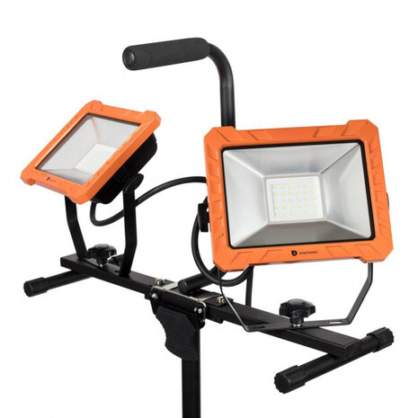 bouwlamp Led tripod 2 x 30W aluminium zwart/oranje