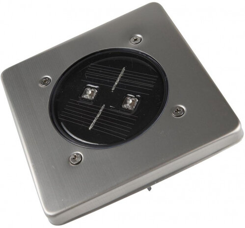 grondspot Torino LED 12 x 13,2 cm RVS IP44 zilver