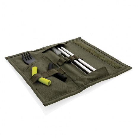 rietjesset Tierra RVS/polyester groen 7-delig