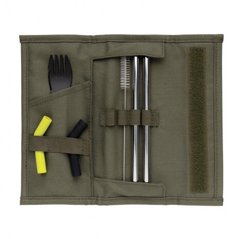 rietjesset Tierra RVS/polyester groen 7-delig