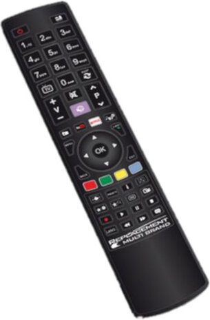 tv-afstandsbediening Multibrand batterij zwart