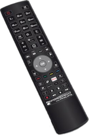 tv-afstandsbediening Philips batterij zwart