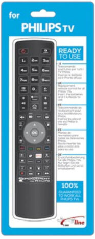 tv-afstandsbediening Philips batterij zwart
