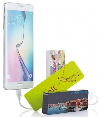 powerbank 2500 mAh 10,7 cm wit