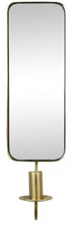 wandspiegel Eloy 40,5 x 11,5 cm staal/nikkel goud