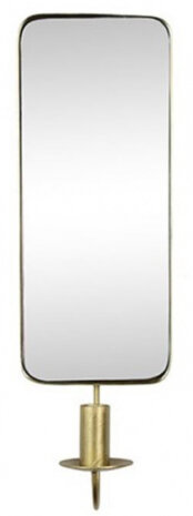 wandspiegel Eloy 42 x 13 cm staal/nikkel goud