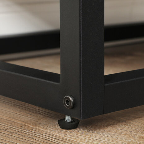 dressoir 110 x 40 x 55 cm metaal/hout donkergrijs