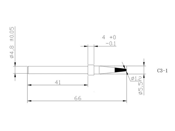 soldeerbout 30W 230V 21 cm koper zwart