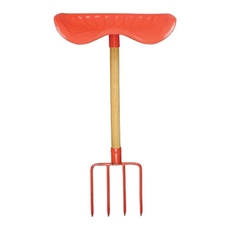 tractorstoel riek 44,3 x 77 cm hout/staal rood