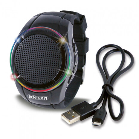 speakerhorloge draadloos junior 30 cm zwart