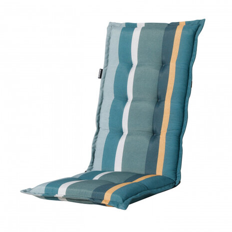 tuinstoelkussen Stripe 123 x 50 cm polykatoen groen
