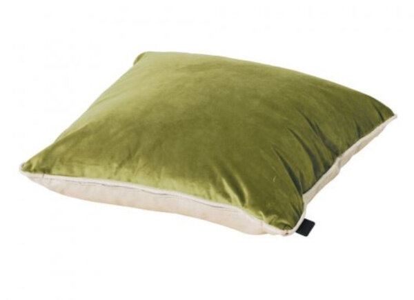 sierkussen Velvet 45 x 45 cm polykatoen groen/taupe
