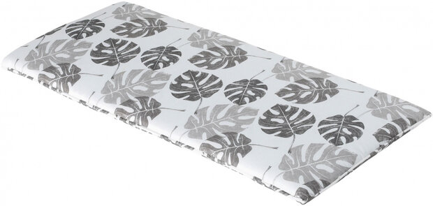 bankkussen Donna 120 x 48 x 5 cm wit/grijs