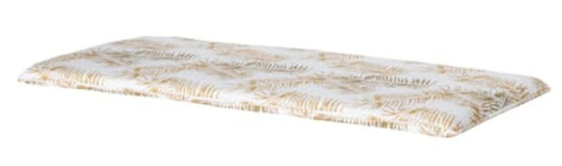 bankkussen Flora 120 x 48 x 5 cm wit/oranje