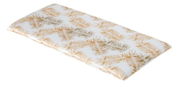 bankkussen Flora 120 x 48 x 5 cm wit/oranje