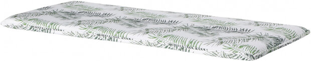 bankkussen Flora 120 x 48 x 5 cm wit/groen
