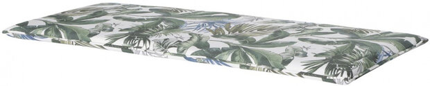 bankkussen Outdoor 140 x 48 x 5 cm wit/groen