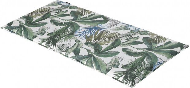 bankkussen Outdoor 140 x 48 x 5 cm wit/groen