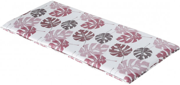 bankkussen Donna 140 x 48 x 5 cm wit/roze
