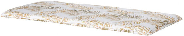 bankkussen Flora 140 x 48 x 5 cm polykatoen geel