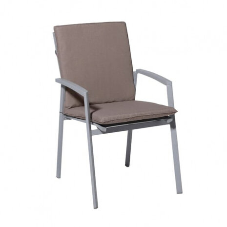 tuinstoelkussen Panama 49 x 97 cm polykatoen taupe