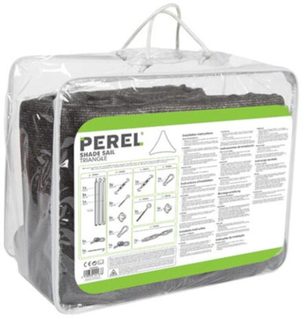 schaduwdoek driehoekig 3,6 meter polyester antraciet