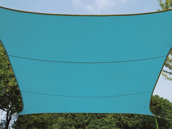 schaduwdoek rechthoekig 2 x 3 meter polyester blauw