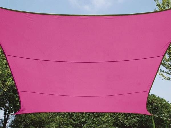 schaduwdoek rechthoek 2 x 3 meter polyester fuchsia