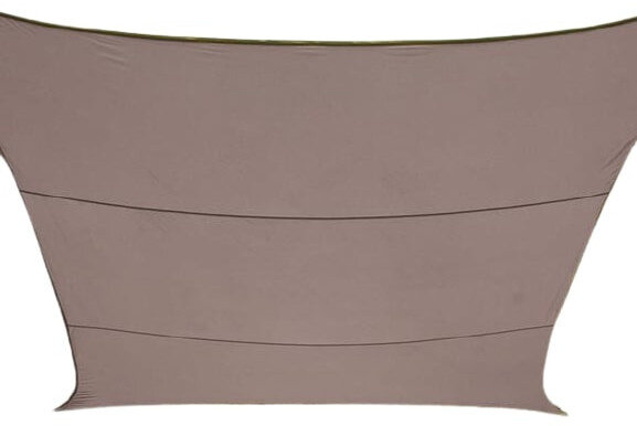 schaduwdoek rechthoekig 2 x 3 meter polyester taupe