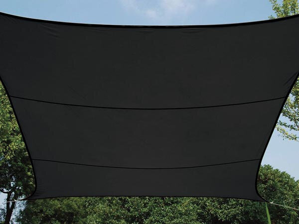 schaduwdoek vierkant 3,6 meter polyester antraciet