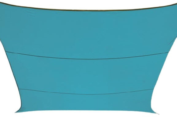 schaduwdoek rechthoekig 4 x 2,9 m polyester blauw