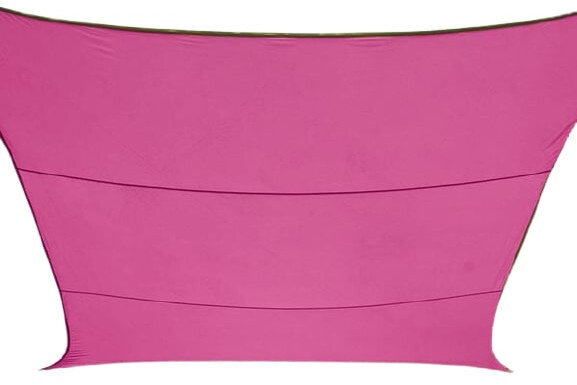 schaduwdoek rechthoekig 4 x 2,9 m polyester fuchsia