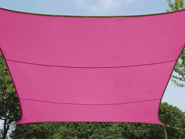 schaduwdoek rechthoekig 4 x 2,9 m polyester fuchsia