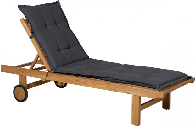 ligbedkussen Panama 60 x 200 cm katoen/polyester grijs