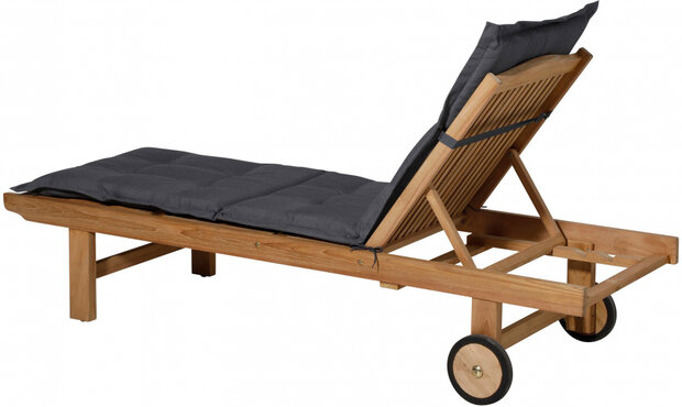 ligbedkussen Panama 60 x 200 cm katoen/polyester grijs