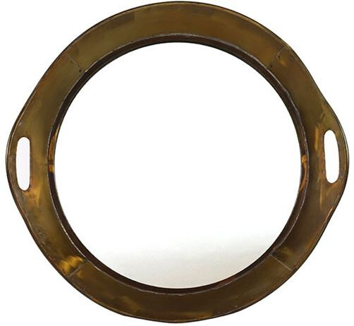 wandspiegel Daniek L rond 60 x 57 cm nikkel goud