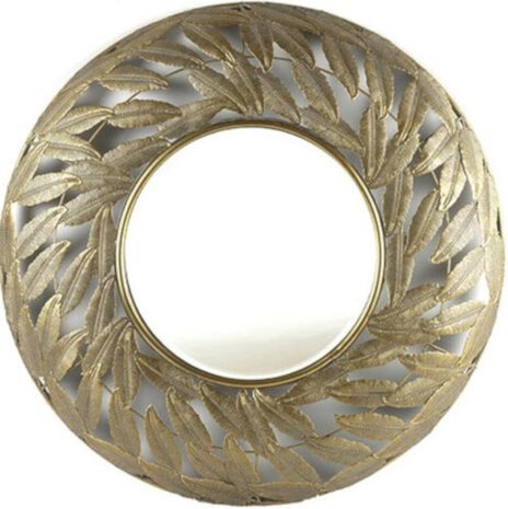 wandspiegel Zillah rond 6,8 x 80 cm nikkel goud