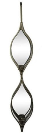wandspiegel Dominic M 15 x 85 cm nikkel grijs
