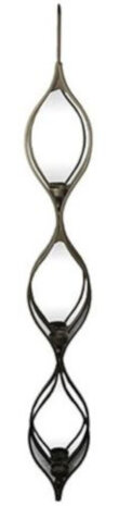 wandspiegel Dominic L 15,5 x 122,5 cm nikkel grijs