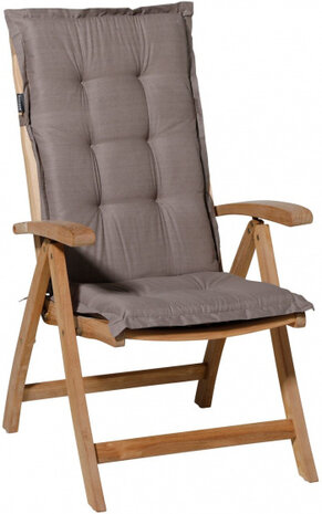 tuinstoelkussen Basic 123 x 50 x 7 cm polykatoen taupe