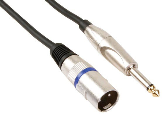 XLR-kabel 3-pin mannelijk naar jack 150 cm zwart