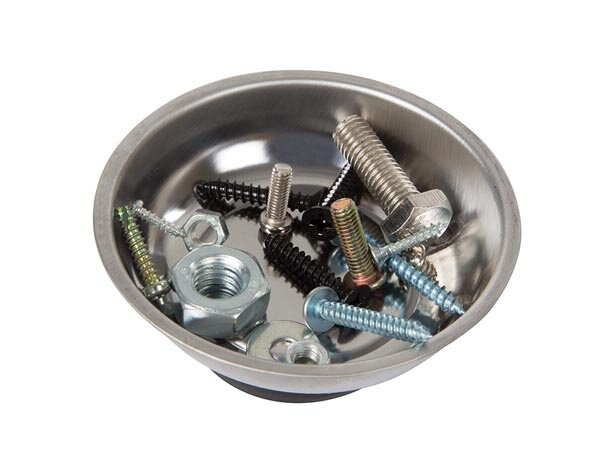magneetschaaltjes rond 4 cm RVS zilver 4 stuks