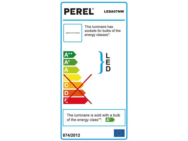 plafondlamp buis T8-led 65,5 cm 9W IP65 glas wit